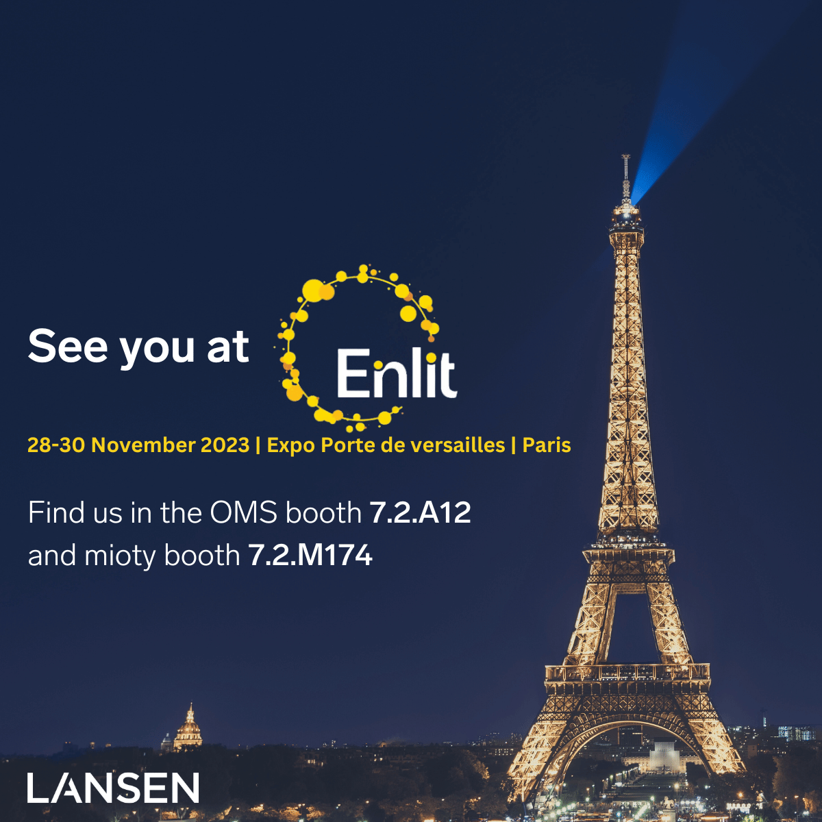 See you at Enlit 2023 Lansen Systems